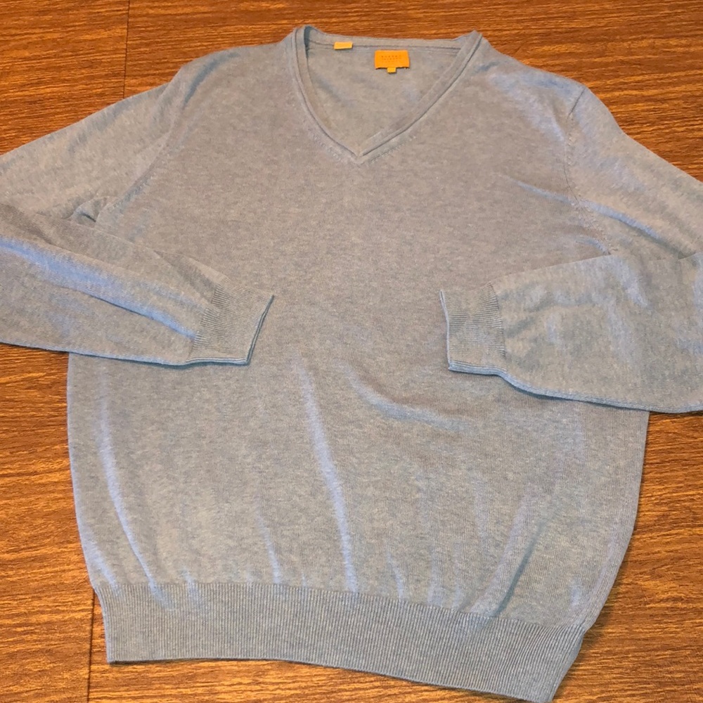 Blue Robert Talbott Carmel Pima Cotton Sweater M